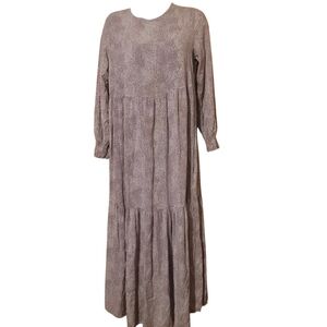 REFKA floral tiered maxi dress Purple multi modest size 6